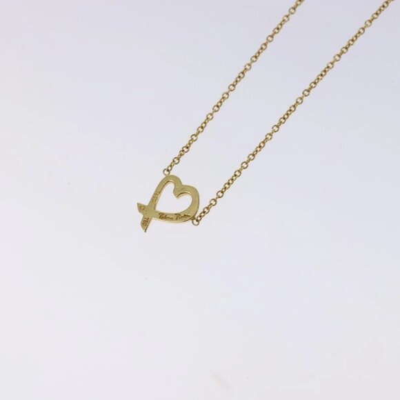 TIFFANY&Co. Loving heart Necklace 18K gold 750 Gold Auth 128893M - Picture 9 of 14